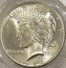 1926 U s  Peace Dollar  Pcgs  Ms-64 