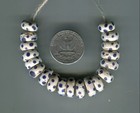 African Trade Beads Vintage Antique Venetian Old Glass Beads Rare White Eye Bead