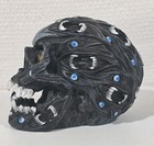  Skull Evil Head Steampunk Figurine Statue Skeleton Halloween Prop Decoration 