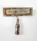 Vintage Coca Cola Sterling Silver Charm And Silvertone Name Tag C1950