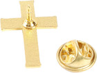 Gold Cross Lapel Pins  Enamel Pin Set  1 Inch  - Pack Of 12