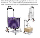 Folding Shopping Cart Grocery Trolley Laundry Stair Climbing Handcart 6 8 Wheels