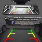 10  Rear View Mirror Dash Cam Touch Screen 1080p Front And Rear Car Dvr   64gb