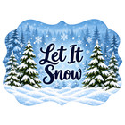 Metal Over-the-door Wreath Hanger Interchangeable Magnets- Let It Snow Winter