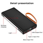 Qi Wireless Power Bank 900000mah Backup Fast Portable Charger External Battery
