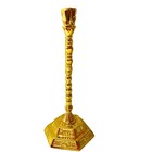 Holy Land Gold Menorah Jewish Hanukkah Candle Holder Israel Gift Authentic