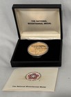 The National Bicentennial Medal 1776-1976 Gold Plated Coin In Case With Papers