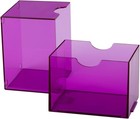 Dragon Shield Strongbox Deck Box Clear Purple  Holds 100  Double Sleeved Cards 