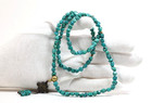 Early 20th C 108 Natural Turquoise Prayer Beads  Blue-green Color Tibetan Amulet