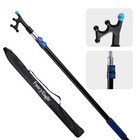 4 7-12ft Telescoping Extension Pole Boat Hook With Rubber 