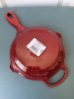 Le Creuset 6 3  Enameled Cast Iron Skillet  In Red  New