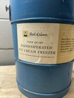 Vtg Maid Of Honor Hand-operated Ice Cream Freezer Blue Wooden