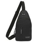 Men s Crossbody Chest Bag Oxford Sling Shoulder Bag Travel Hiking Casual Black