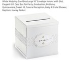 White Wedding Card Box With Slot Gift Card Holder Party Decor