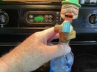 Vintage Mechanical Hand Carved Wooden Wine Bottle Cork Stopper Folk Art Works