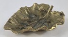 Vtg Brass Rhubarb Leaf Decorative Tray Trinket Dish Virginia Metalcrafters Ashtr