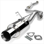 For 92-00 Honda Civic Coupe sedan 4  Rolled Tip Muffler Catback Exhaust System