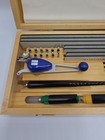 Vintage Unitech Drafting Set With Nice Wood Storage Case 