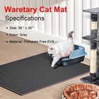 Cat Litter Box Mat  36x30  Waterproof Kitty Cat Litter Trapping Mat-double-layer