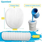 10 Pcs Paint Filter Bags  5 Gallon White Fine Mesh Strainer