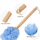 Back Scrubber For Shower   Body  Long Handle Bath Brush With Loofah Sponge  Exfo