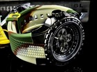 Invicta Men s Watch Aviator Quartz Chrono Gunmetal And Green Dial Strap 39307