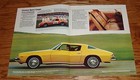 Original 1977 Chevrolet Camaro Sales Brochure 77 Chevy Rally Sport Type Lt Z28