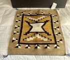 1950s Vintage Authentic Navajo Hand Woven Rug 22x25    Russell Foutz Indian Room 