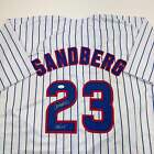 Autographed signed Ryne Sandberg Hof 05 Chicago White Baseball Jersey Jsa Coa