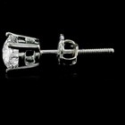 1 Ct Lab Created Diamond Men s Screw Single Stud Earrings 14k White Gold Finish