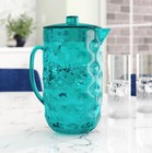 80 Oz Blue Acrylic Plastic Pitcher W  Lid Bpa Free  Great For Iced Tea And Juice