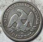 1846-o Tall Date 50c Seated Liberty Half Dollar  Circulated Details  Cleaned