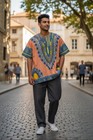 Traditional African Unisex Dashiki Shirt Color Tribal Festival Hippie