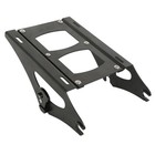 Gloss Black Tour Trunk Backrest Pad 2-up Rack Docking Hardware 14-25 Road King