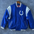 Vintage Indianapolis Colts Varsity Jacket Youth Medium 10-12 Reebok Nfl Football