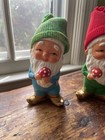 Gnomes  1960s Set Of 3 Gnomes  Elves  Mushroom Gnome  Korea Figurine Vintage