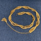 Vintage 1970s Christian Dior Gold Tone Multi Chain Belt Necklace Signed 40   