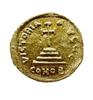 Gold Solidus Of Heraclius With Heraclius Constantine  610-641  Constantinopolis 