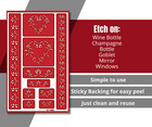 Fancy Ornamental Floral Heart Borders Glass Etching Stencil Reusable Armour Etch