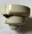 Vintage White Trumbull Porcelain Ceiling Light Fixture Art Deco Style