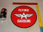 Vintage New Old Stock  flying A Gasoline  11 3 4  Porcelain Metal Oil Pump Sign 