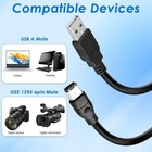 Firewire To Usb Adapter Cable 6-pin Ieee 1394 Male To Usb 2 0 Male Converter -us