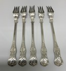 J e  Caldwell Sterling Kings 5pc Set Cocktail Oyster Forks 6 25    Monogrammed