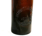 Pre Prohibition Embossed Brown Beer Bottle With Stopper-keokuk Iowa