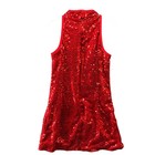Lolanta Girls Dance Costume Dress Size 6-7  130  Red Sequin Sleeveless Jazz