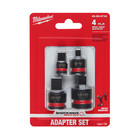 Milwaukee Tool 49-66-6742 Shockwave Impact Duty    1 4 -1 2 drive Adapter 4 Pc Set