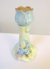 Antique Hand-painted Porcelain Hatpin Holder Forget-me-nots M  Redon Limoges