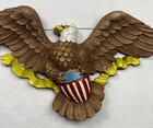 Vintage Syroco American Eagle 1966 Wall Hanging Plaque 23   x12  Mcm Euc