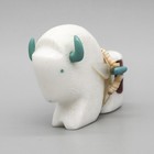 Navajo-marble White Buffalo Fetish By Edwin Begay-native American