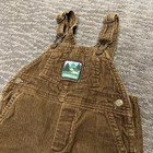 Vintage Oshkosh Bgosh Corduroy Patch Dog Overalls Size 12 Months Snap Legs Plaid